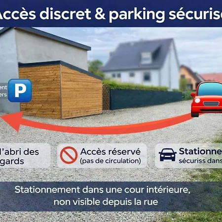 Cosy Avec Petit-dejeuner Inclus Parking Prive & Box Velo Sur La Route Des Vins Privat bolig Issenheim